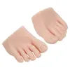 Practice Fake Foot Model Silicone Soft Portable Professional Reusable Nail Art Foot Model for Tattoo Pedicure 240318