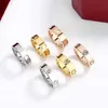 Love screw ring mens ring classic luxury designer jewelry ladies diamond titanium alloy gold plated silver roses never fade not allergic 5mm 6mm gift.