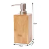 Tende Dispenser di sapone per le mani in bambù Tazza quadrata in legno Gel doccia Shampoo Bottiglia di stoccaggio Bagno Accessori per la cucina Bottiglia di lozione