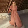 Para Praia Kimono Bikini Cover Ups 2023 Beach Robe Maxi Long Dress Cotton Beactwear Sarong Women Cardigan Cardsuit Coverings 240320