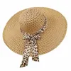 ワイドブリム帽子バケツ帽子パナマレディースサマー帽子レディースストローハットビッグブリムビーチハット折りたたみ式休暇夏の帽子日焼け帽子J240325