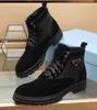 Nouveau Hiver Hommes Monolith Bottines Noir Cuir Brossé Nylon À Lacets Technique Semelle En Caoutchouc Chaussons Gentleman Combat Boot Gentleman Walking EU38-45