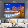 Stitch CityScape van Madrid Spanje Volledige diamant schilderij Sibari Goddess Plaza Landschap Kruis Stitch Borduurwerk Mozaïek Home Decor