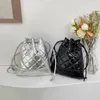 2024 весенняя новая высококачественная женская сумка-ведро, роскошная модная сумка-ведро с цепочкой, сумка на одно плечо