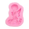 Bakvormen 1/2/4PCS Angel Baby Siliconen Fondant Mallen Decoreren Chocolade Dessert Keuken Verjaardag Ornamenten Plug-in Hars Kunst