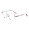 Solglasögonramar 2024 Girls Boys Anti Blue Light Plain Glasses Frame Anpassade barn Graderad 3-12 Recept Myopia Hyperopia