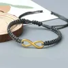 Catena Coppia affascinante Bracciale Corda intrecciata fatta a mano Amicizia infinita Bracciale regolabile e bracciale Moda uomo Gioielli Regali 240325