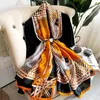 Sarongs The newly popular Sunscreen Bandanna winter ethnic style satin scarf in 2023 spring dust-proof printed shawl fashion 180X90CM beach towel 24325