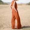 Damen zweisteuelhafte Hosen Sommer loser O-Neck oberen Weitbein eleganter Pfolloveranzug Frauen Stil Baumwollwäsche Drop Lieferung Bekleidung Kleidung Se otsde