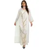 Abbigliamento etnico Abito lungo turco Splendido partito Muslumah Ricamo Paillettes Maniche lunghe Dubai Abito arabo Abaya musulmano Medio Oriente Dr Otjdi