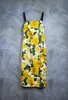 Spring new suspender silk printed dress