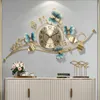 Relojes de pared Arte 3D Reloj grande Metal de lujo Silencioso Nórdico Geométrico Xenomorfo Diseño moderno Sala de estar Hogar