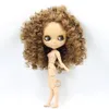 Icy DBS Blyth Doll Serires Nobl0623 Curly Brown Hair Joint Body Burning Skin 16 BJD OB24 ANIME GIRL 240311