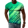 FI herr t-shirt multidimensial grafisk tee för män casual 3d tryck harajuku persalitet rund hals kort ärm topp 91ym#