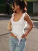 Dames Kwastje Ruches Fringe BM Mouwloos Y2K Meisjes U-hals Sexy Halter Spice Top Dames Vest Zomer Dames T-shirt Designerkleding