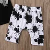 Kläder sätter 0-24months baby pojkar sommarkläder ärmlös toppbyxa kostym tryckt tank väst shorts byxor polka dot boy outfit