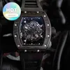 Mâle RM montre-bracelet calendrier montre-bracelet montre Date luxe hommes mécanique montres affaires loisirs Rm055 multifonctionnel automatique Machine bande de Fiber de carbone