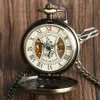 Vintage horloge Handwikkeling Mechanische zakhorloge houten ontwerp half retro klokcadeaus voor mannen vrouwen reloj12548