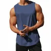 Ny Sport Running Men's Tank Top Quick-Torking Sleevel Training O Neck T-shirt Men Basketball Gym Fitn Bodybuilding Vest N2ll#