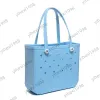 Rainbow Bogg Silikon Strand große Luxus Eva Kunststoff Strandtaschen Rosa Blau Candy Damen Kosmetiktasche PVC Korb Reise Aufbewahrungstaschen Gelee Sommer Outdoor Handtasche