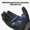 ROCKBROS Tactische Handschoenen SBR Verdikte Pad Fietshandschoenen Schokbestendig Ademend GEL Fietshandschoenen Winter Warmer Volledige Vinger Sport 240312