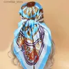 Bandanas Durag luksus 90x90cm kwadratowy jedwabny hidżab cztery sezony