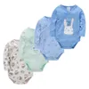 Пижамы De Bebe, хлопок, 012 м, одежда для сна для малышей, детские пижамы для мальчиков и девочек, теплая детская одежда для мальчиков, Roupas Fille 2, 3, 4 шт. 240325