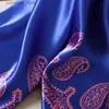Bandanas Durag Scarves Vintage Paisley Square Scarf For Women Silk Shawls Neckerchief Female Print pannband på huvudet Wraps Foulard Hijab Hair Bands Y240325