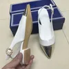 Casual Shoes Women's Flats Pointed Toe Shallow Fashion Brand Designer Slingbacks Concise White Elegant Summer Office Ladies
