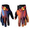 Luvas de ciclismo Novo Dedo Completo MX Luvas de Motocicleta Cor Vermelha Luvas de Corrida de Touro MTB BMX ATV DH Luvas de Equitação Esportiva Dirt Bike Motocross Luvas 240322