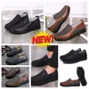 Casual Shoes Gai Mens Blacks Brown Shoe Point Toes Partys Banket Business Suit Men Designers Minimalister Handla skonstorlekar 38-50 EUR