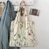 Totes Embroidered Butterfly Lace Vest Bag Leisure Tote Travel Canvas Shoulder Bags For Woman Girl