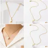 Pendant Necklaces Pearl Ce Necklace Design For Women Love Jewelry Gold Plated Stainless Steel Chain Designer Party Travel Sport Never Dhizx