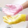 Serviettes, gants exfoliants hydratants pour les mains, boue de gommage pour le bain, frottement du dos, soins du corps de massage spa double face, emballage indépendant