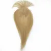 Toppers 12x13cm Blonde #613 Pure Color Virgin Human Hair Toppers With Bangs Natural Clip In Hairpieces 15x16cm Silk Base Toppers