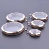 Charms 1PC Stainless Steel Round Relicario Po Locket Pendant For Necklace Keychain Making Floating Medaillon Jewelry