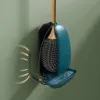 Spazzole Moderna testina in silicone Scopino per WC a prova di perdite d'acqua con base Scopino per pulizia WC Accessori da bagno a parete