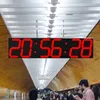 Duvar Saatleri Şık Led Hafif Saat Büyük Lüks Panel Elektronik Sessiz Modern Dijital Reloj De Pared Oda Dekoru