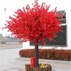 장식용 꽃 인공 체리 꽃 나무 나무 시뮬레이션 시뮬레이션 웨딩 파티 레스토랑 쇼핑몰 장식을위한 나무 수제.