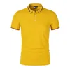 Zomer nieuwe heren lucht hart korte mouw poloshirt ademend busin fi T-shirt heren polo kleding K5IO #