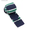 Neck Ties Neck Ties Green Color Knit Ties For Men Women Casual Narrow Mens Neckties Skinny Knitted Neck Tie For Wedding Party Suits Slim Tie Y240325