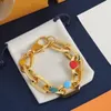 Ensembles de bijoux de créateurs de luxe pour femmes, Bracelet, boucles d'oreilles, pendentif, collier, chaîne à maillons cubains