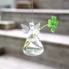 Vasen klares Glas Engelsform Blume Vase Hängende Flasche Floral Pflanzentöpfe Terrarium Container Home Hochzeitdekoration