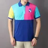 Designer recomendado!Camisa polo de algodão puro com gola virada para baixo, novo estilo de verão para homens, padrão de bordado lidera a tendência