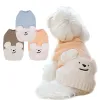 Chandails chauds pour chiens, doux et confortables, en polaire, pour petits chiens, ours mignon, chiot, manteau tricoté pour Chihuahua, Bichon maltais