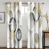 Gordijnen Goedkope Moderne Abstracte Drape Geometrische Spiraal Twee Dunne Windows Gordijnen voor Woonkamer Slaapkamer kamer Decor 2 Stuks Gratis verzending