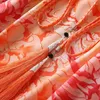 Casual Dresses Summer Runway Fashion Designer Women's Vintage Print Stand Collar Button Nail Bead Sleeveless Sashes Dress