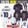 24 25 koszulka piłkarska Bellingham Rashford Kane 2024 Euro Cup 2025 Drużyna narodowa koszulka piłkarska dom Białe odejście mężczyzn Kit Kit Kit Saka Rice Foden S-4xl