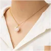 Collane a pendente Pearl Ce Necklace Design for Women Love Jewelry Gold Gold Acciaio in acciaio inossidabile Designer Party Travel Sport Never Dhizx