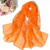 Sarongs Sommer Strand Sonnenschein Schutz Chiffon George Schal kleine Blumen Frauen Foulard Schalbandana Elegant dünn atmungsaktiv 24325